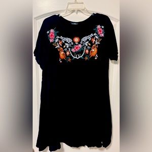 SHEIN Women’s Black Embroidered Sundress size 1XL